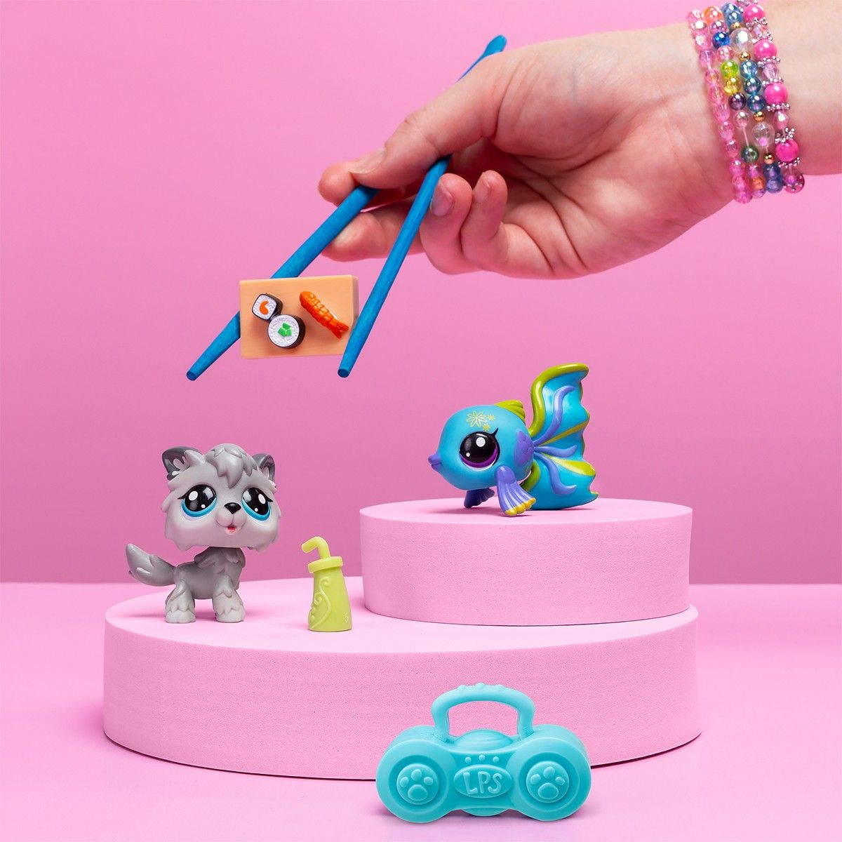 Ігровий набір LITTLEST PET SHOP – РОК-Н-РОЛЬНІ СУШІ (2 фігурки, аксес.)