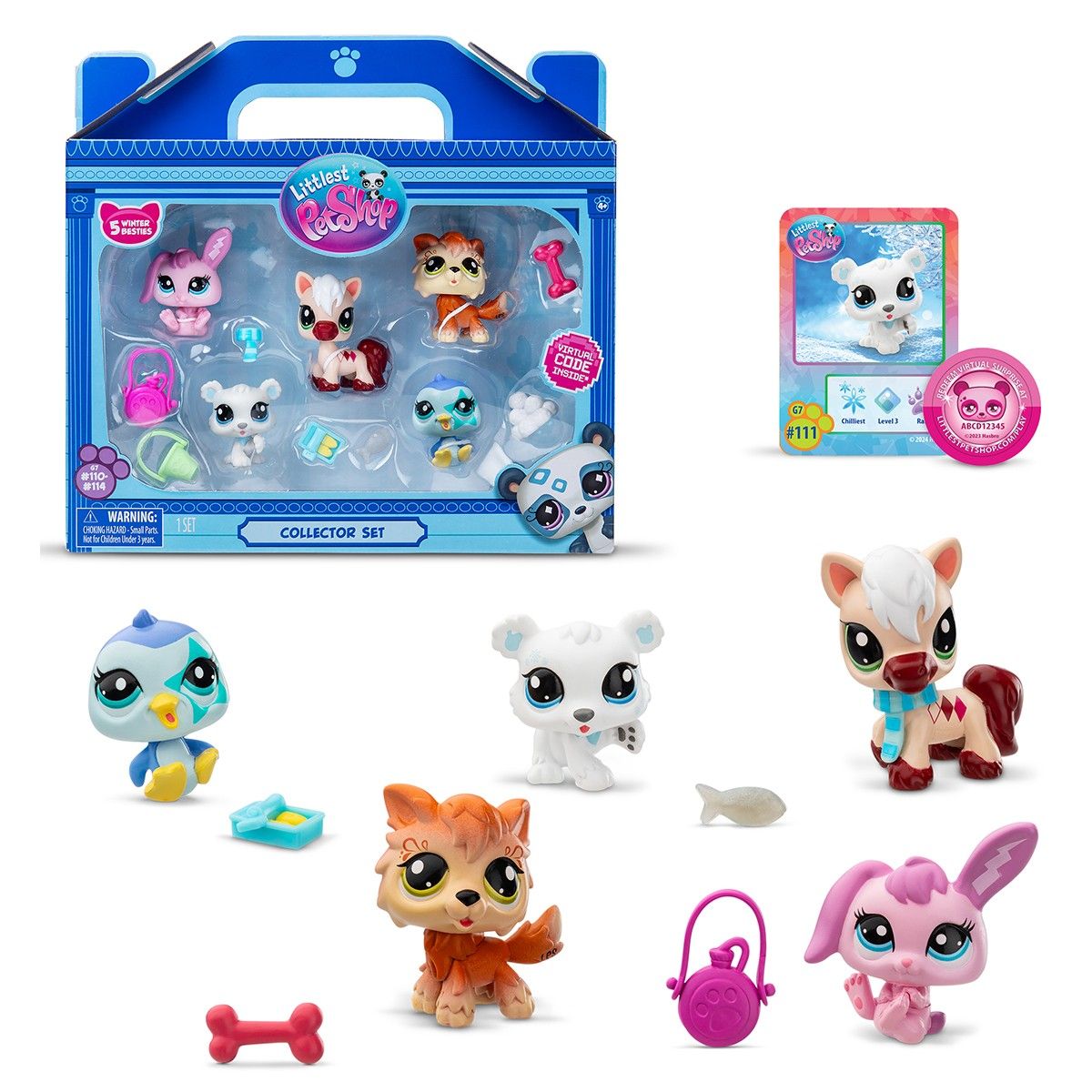 Ігровий набір LITTLEST PET SHOP – ЗИМОВІ ПРИГОДИ (5 фігурок, аксес.)