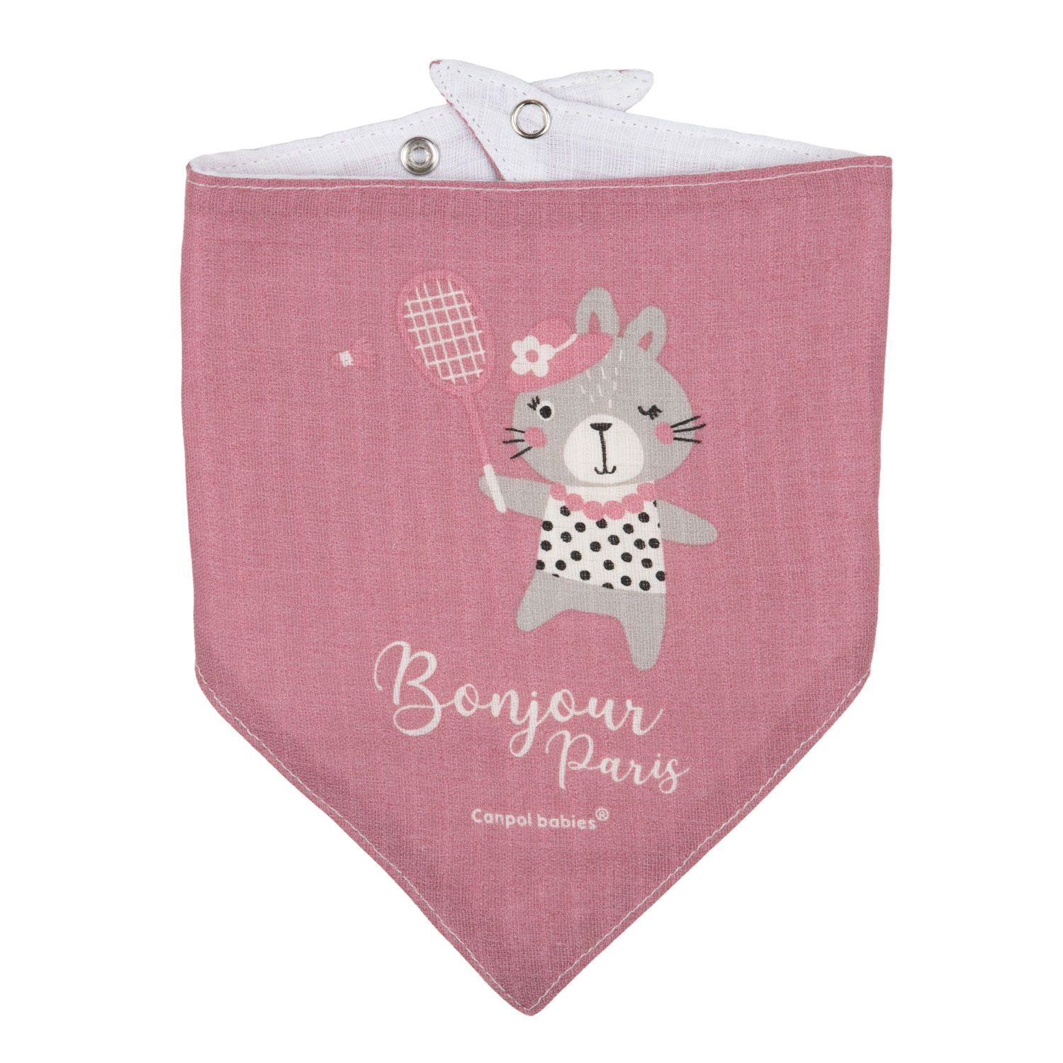 Canpol babies Слинявчик мусліновий 2 шт.BONJOUR PARIS рожевий
