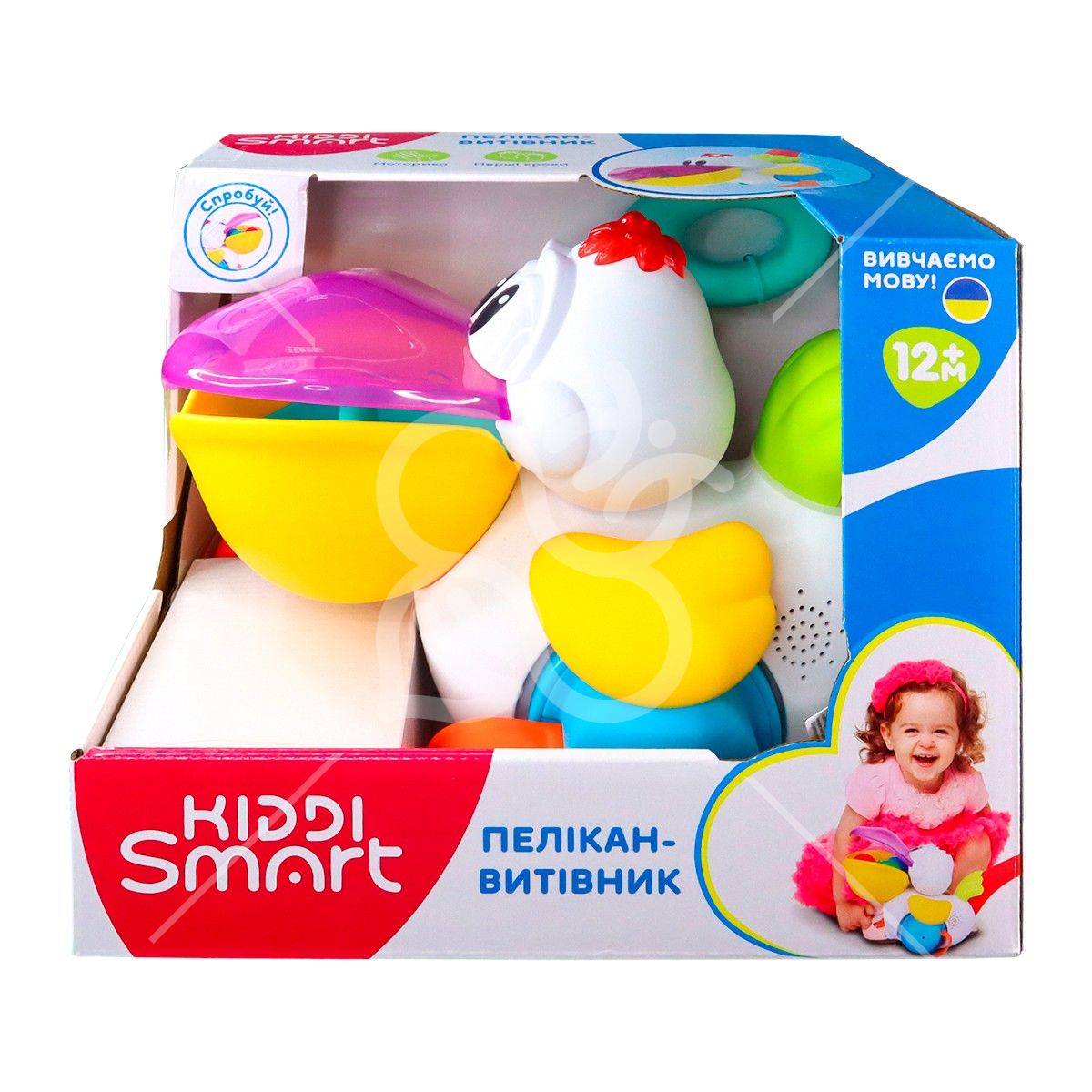Іграшка-каталка KIDDI SMART – ПЕЛІКАН-ВИТІВНИК (українська)