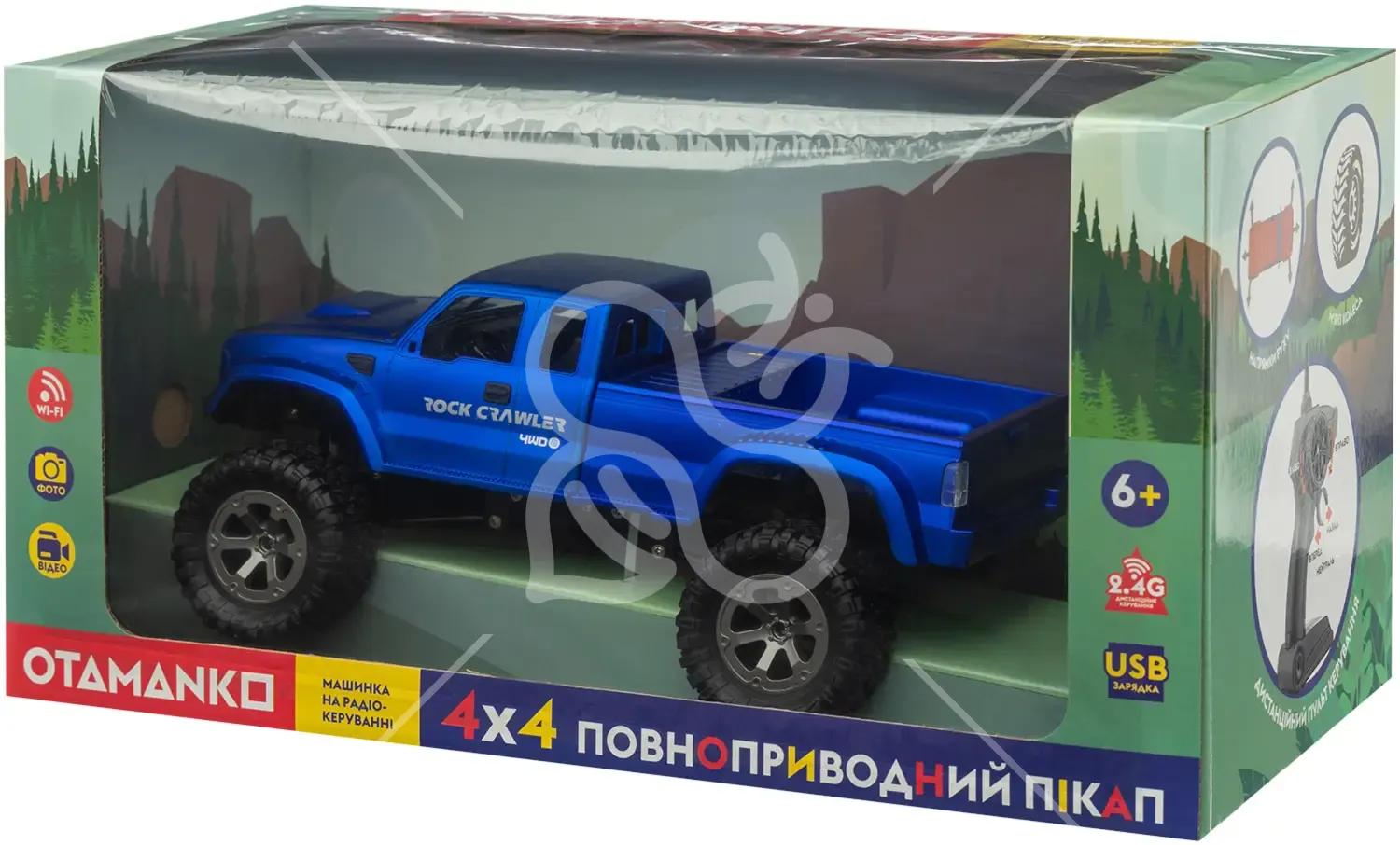 Машинка OTAMANKO 4x4 повнопривідний пікап з камерою синій