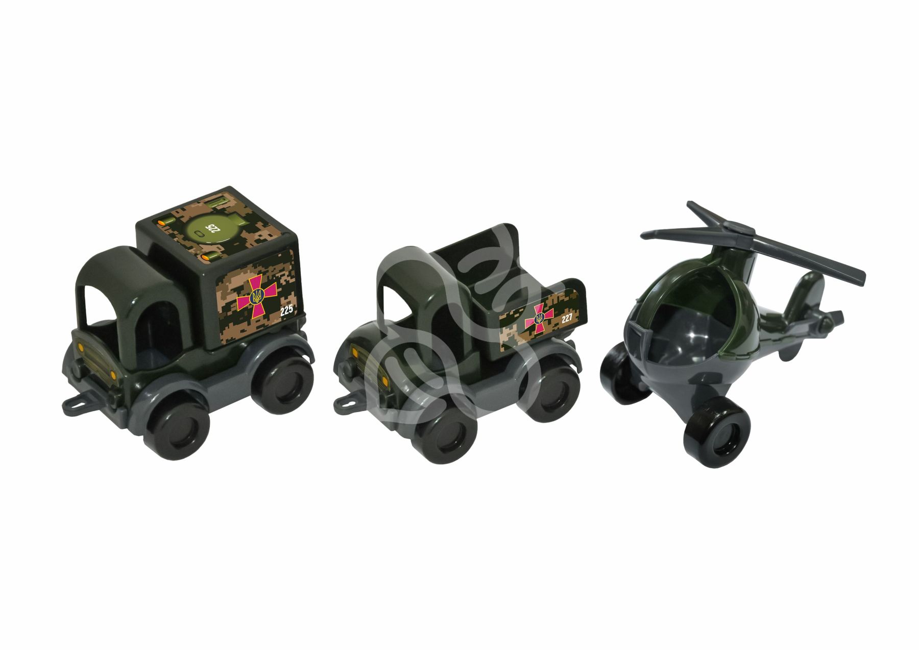 Набір авто "Kid cars" військовий 3 шт.