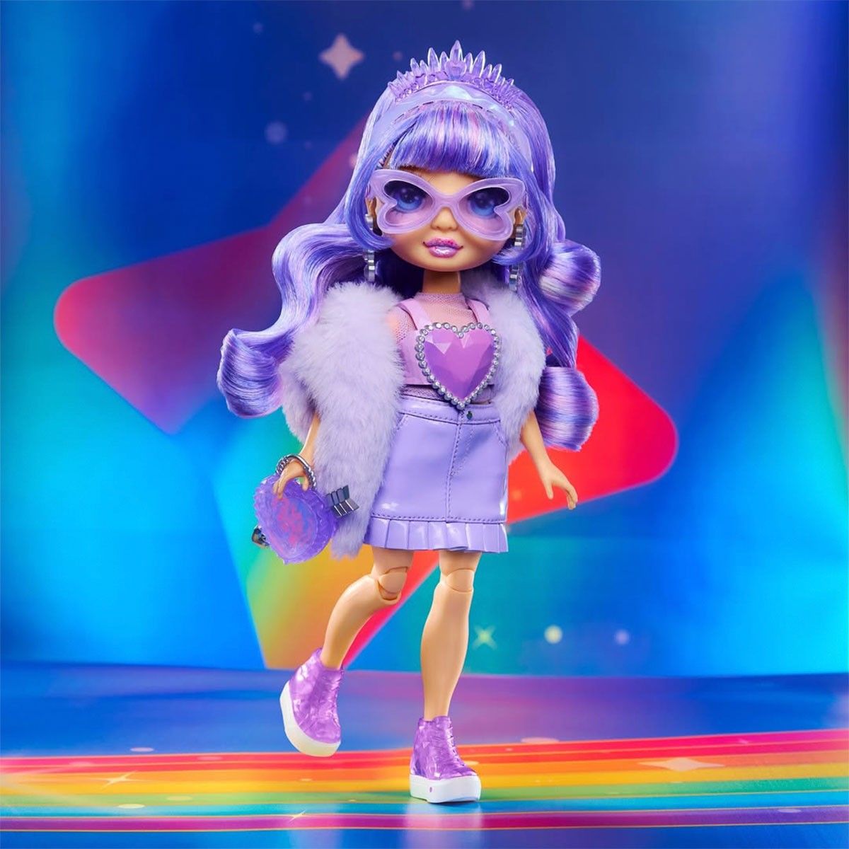 Ігровий набір з лялькою RAINBOW HIGH серії "Creative Crystals" - ВІОЛЕТТА (з аксес.)