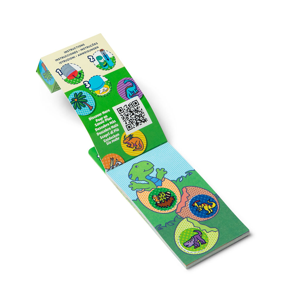 Melissa & Doug. Sticker WOW: Набір з мініблокноту та запасних наліпок для штампу «Динозаври»