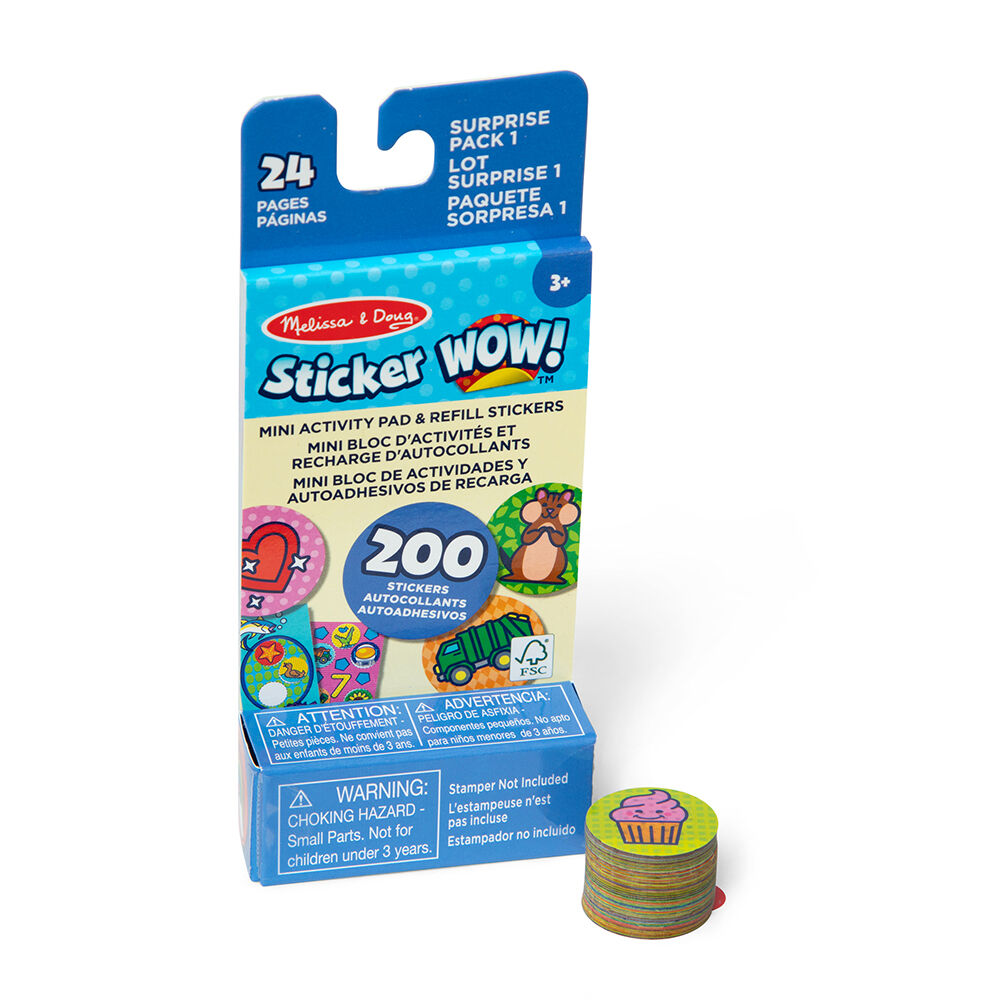 Melissa & Doug. Sticker WOW: Набір з мініблокноту та запасних наліпок для штампу «Сюрприз»