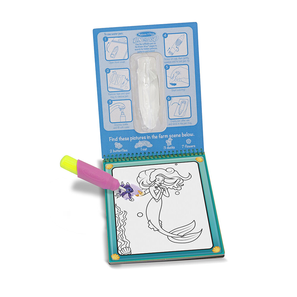 Melissa & Doug. Water WOW: Водна розмальовка з ручкою «Казковий світ»