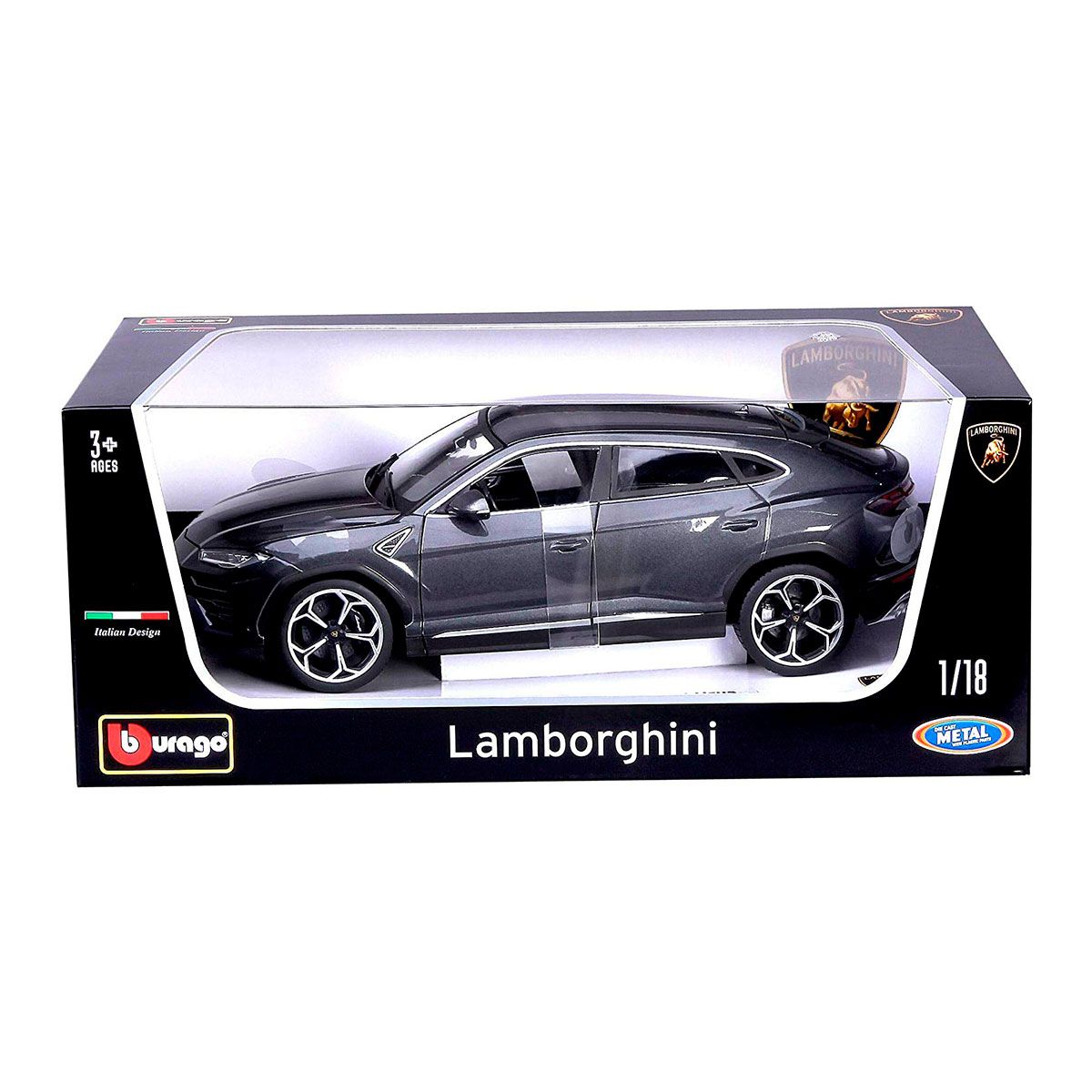 Автомодель - LAMBORGHINI URUS (сірий металік, 1:18)