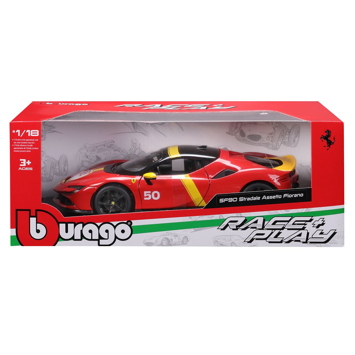 Автомодель серії "R&P" - FERRARI SF90 STRADALE ASSETTO FIORANO (1:18)