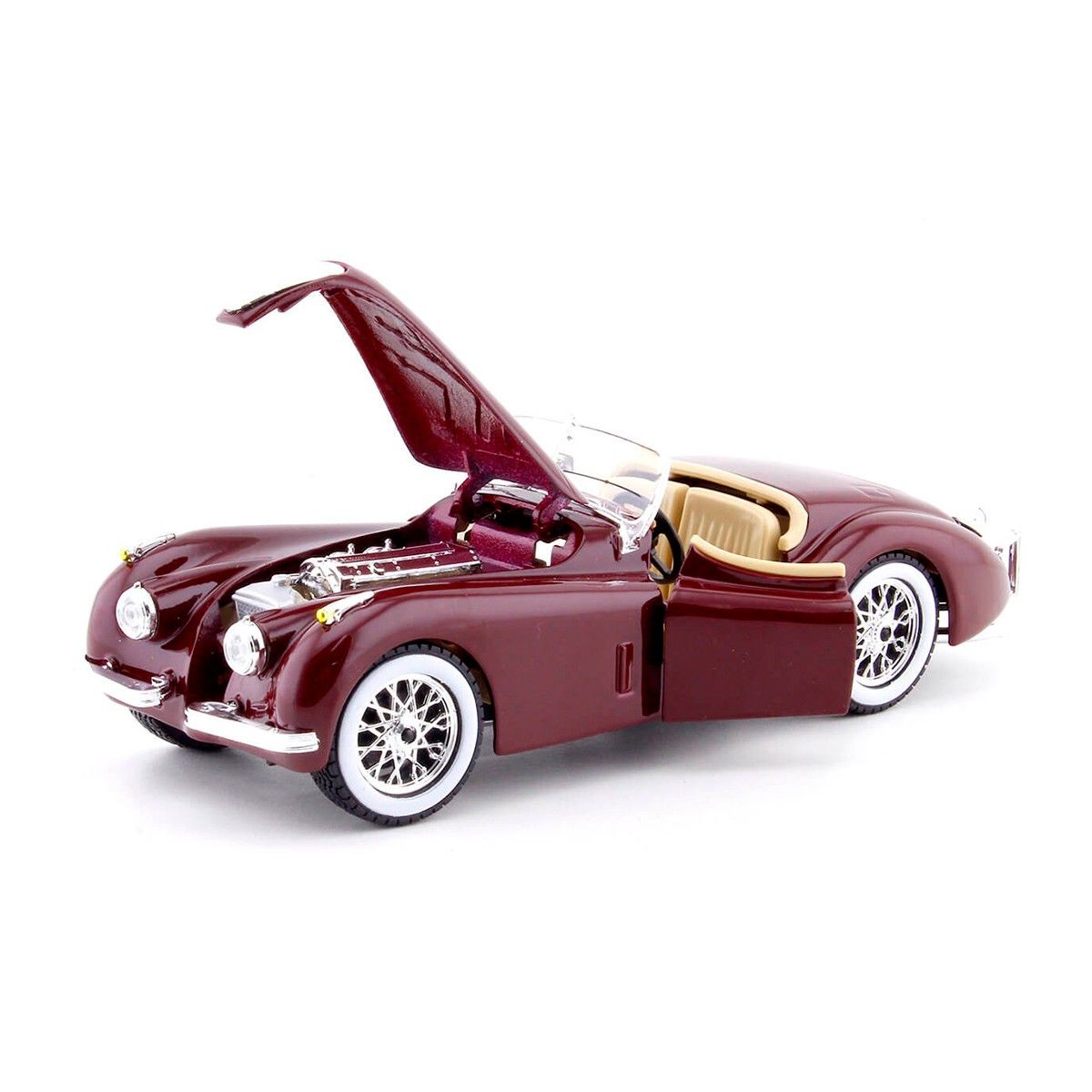 Автомодель - JAGUAR XK 120 (1951) (асорті вишневий, сріблястий, 1:24)