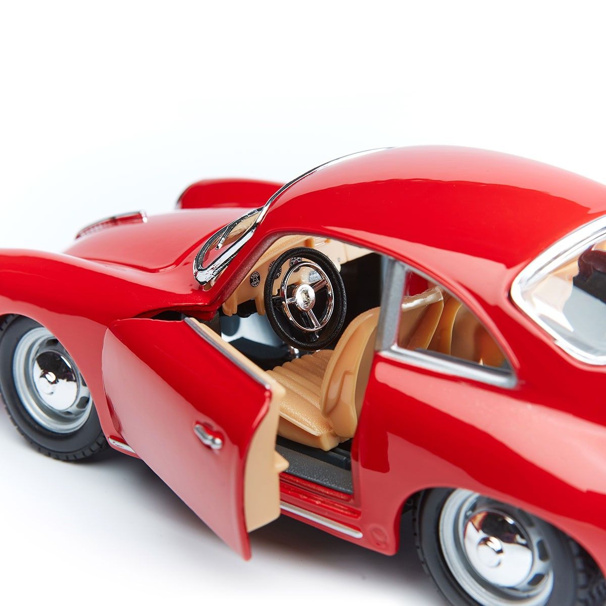 Автомодель - PORSCHE 356B (1961) (асорті слонова кістка, червоний, 1:24)