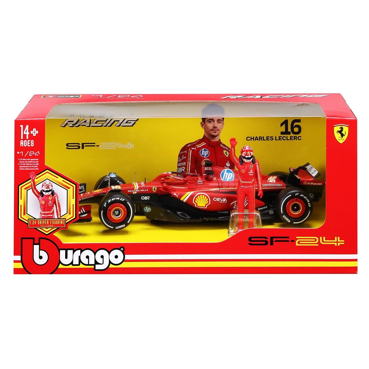 Автомодель з фігуркою – FERRARI SF-24 (2024) (1:24)