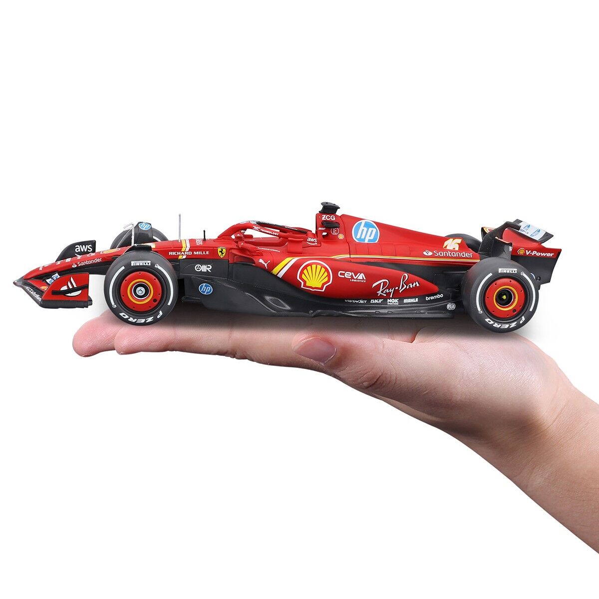 Автомодель з фігуркою – FERRARI SF-24 (2024) (1:24)