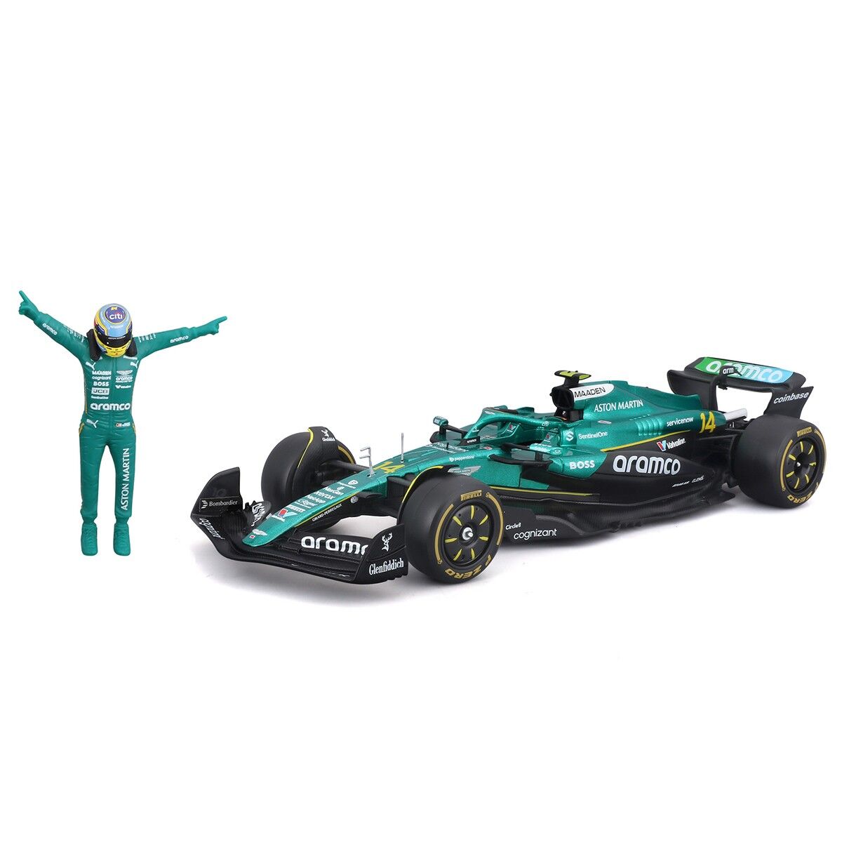 Автомодель з фігуркою – ASTON MARTIN AMR25 (2025) (1:24)