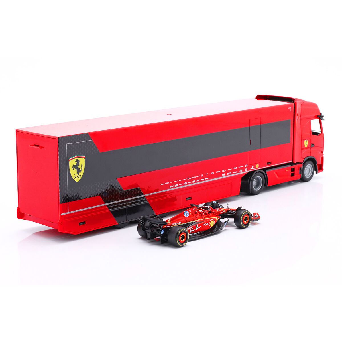 Ігровий набір - ВАНТАЖІВКА-ТЯГАЧ IVECO S-WAY ТА БОЛІД SF-24 (1:43)