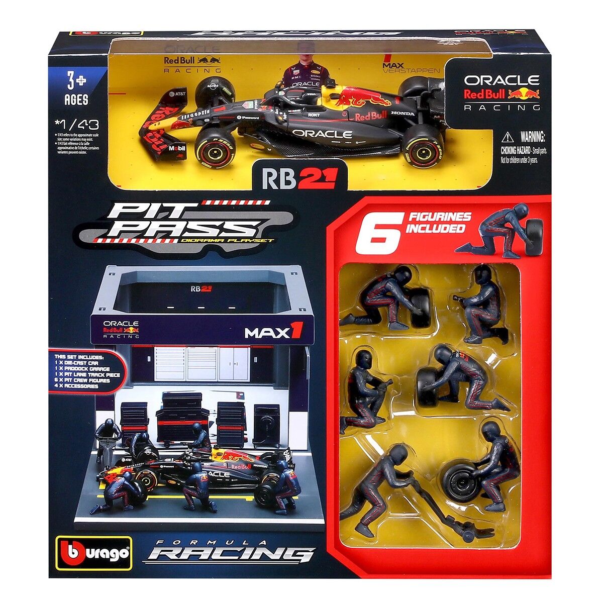 Ігровий набір – PIT PASS ORACLE RED BULL RACING RB21 (2025) (1:43)