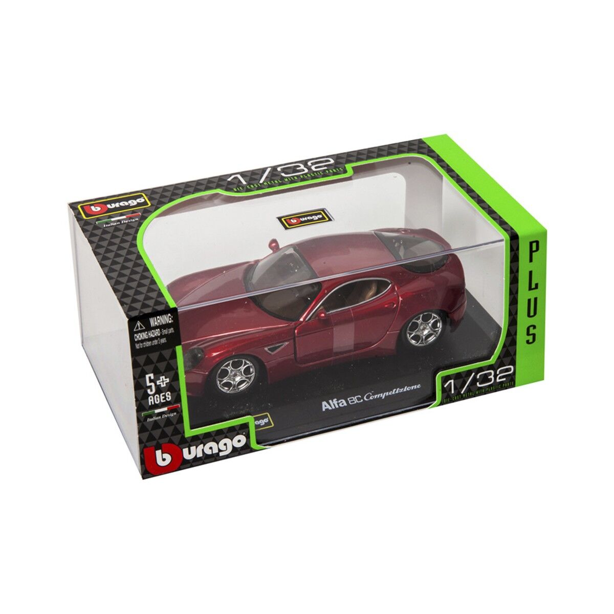 Автомодель - ALFA 8C COMPETIZIONE (2007) (червоний металік, 1:32)