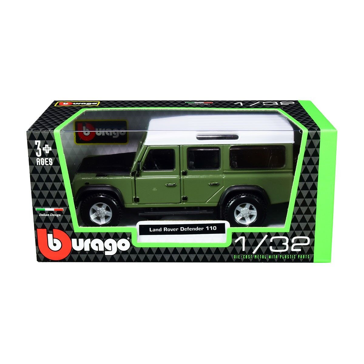 Автомодель - LAND ROVER DEFENDER 110 (асорті зелений, білий, помаранчевий металік 1:32)