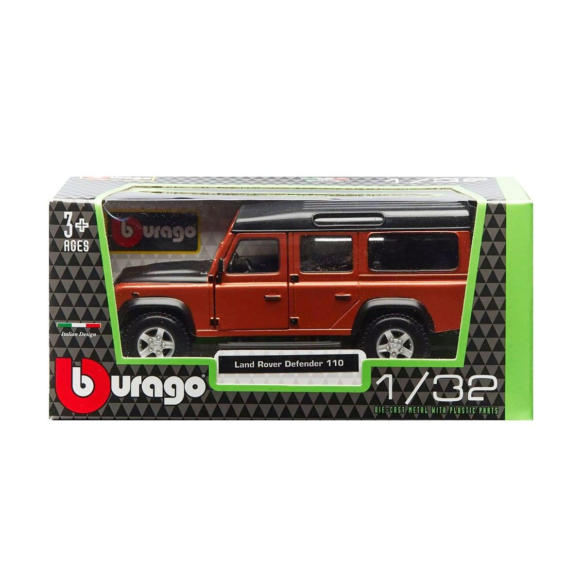Автомодель - LAND ROVER DEFENDER 110 (асорті зелений, білий, помаранчевий металік 1:32)