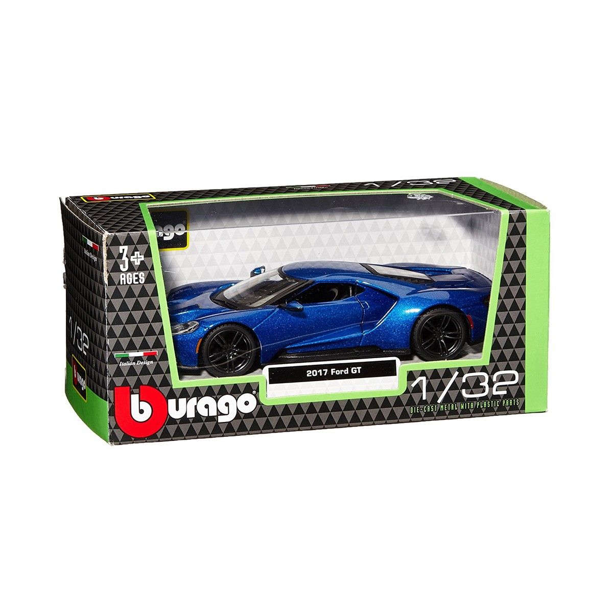 Автомодель - FORD GT (блакитний металік, сріблястий металік, 1:32)