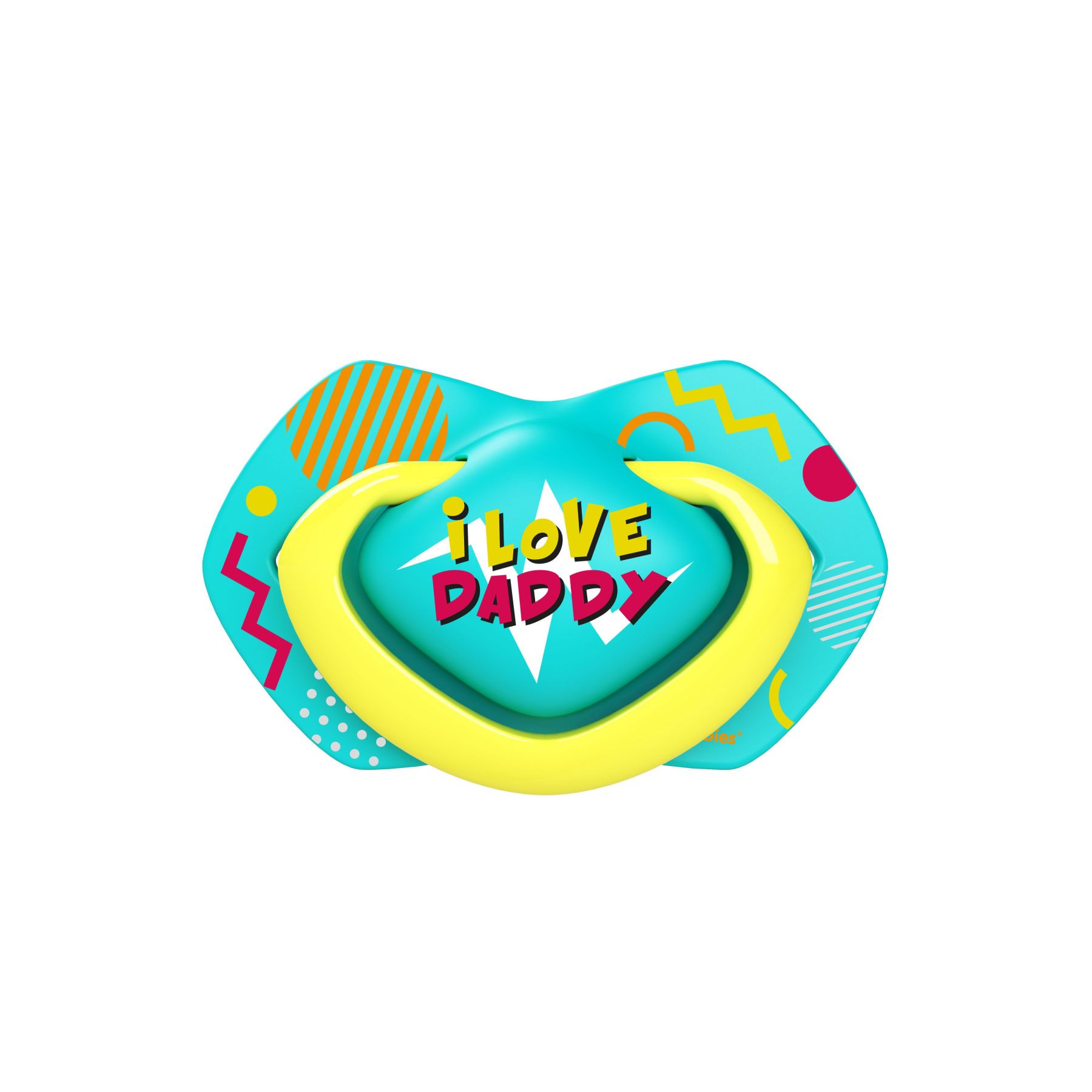 Canpol babies Пустушка силіконова симетрична 6-18 міс NEON LOVE 2 шт. - блакитна