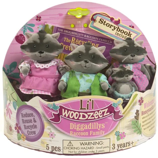 Набір фігурок Li'l Woodzeez Сім'я Єнотів (6004M)