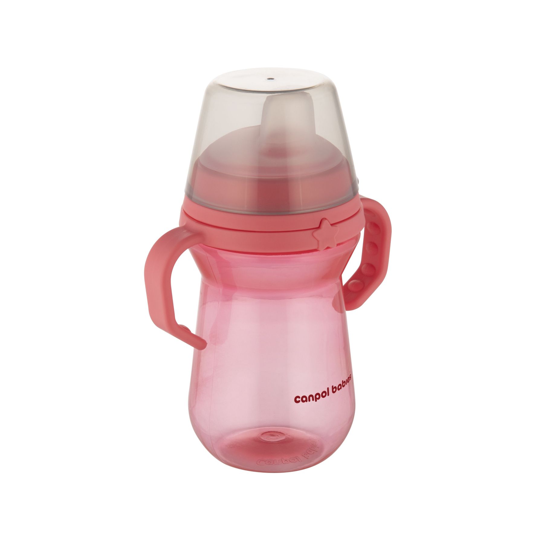 Canpol babies Кружка тренувальна з силіконовим носиком FirstCup 250 мл - рожева