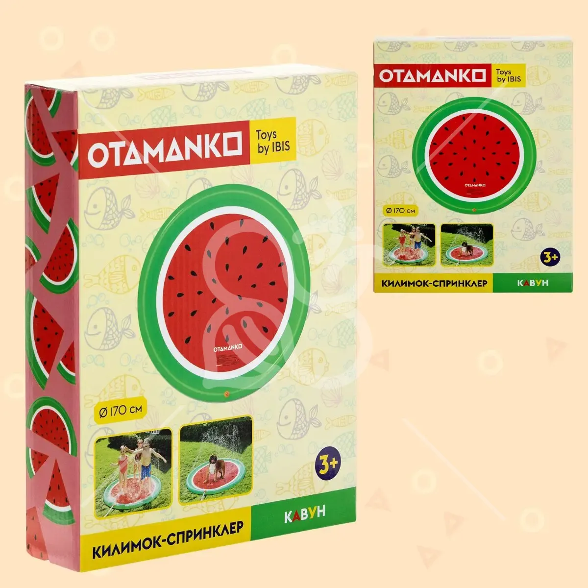 Коврик-спринклер OTAMANKO "Кавун", 170см