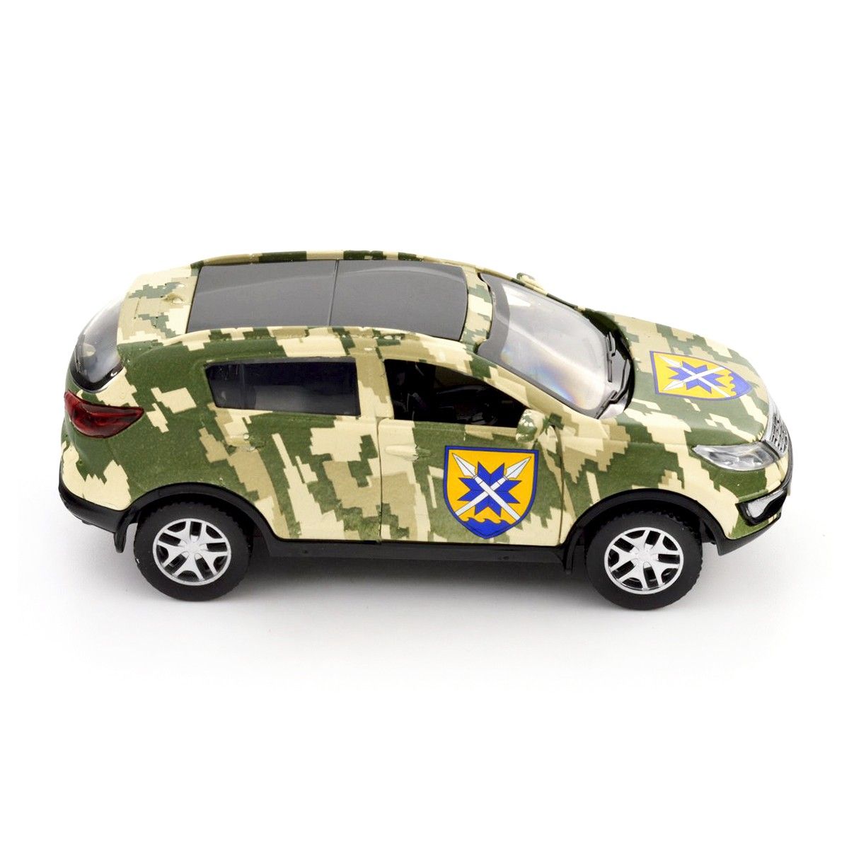 Автомодель серії "Шеврони Героїв" - KIA SPORTAGE R - "56 ОМПБр"