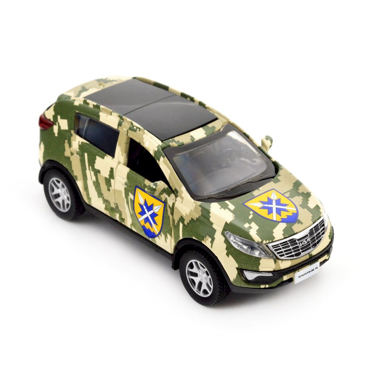 Автомодель серії "Шеврони Героїв" - KIA SPORTAGE R - "56 ОМПБр"