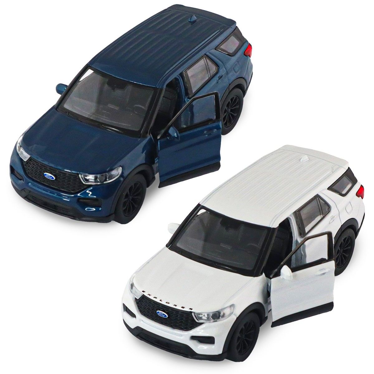 Автомодель - FORD EXPLORER 2023 (перламутрово-білий, блакитний металік)