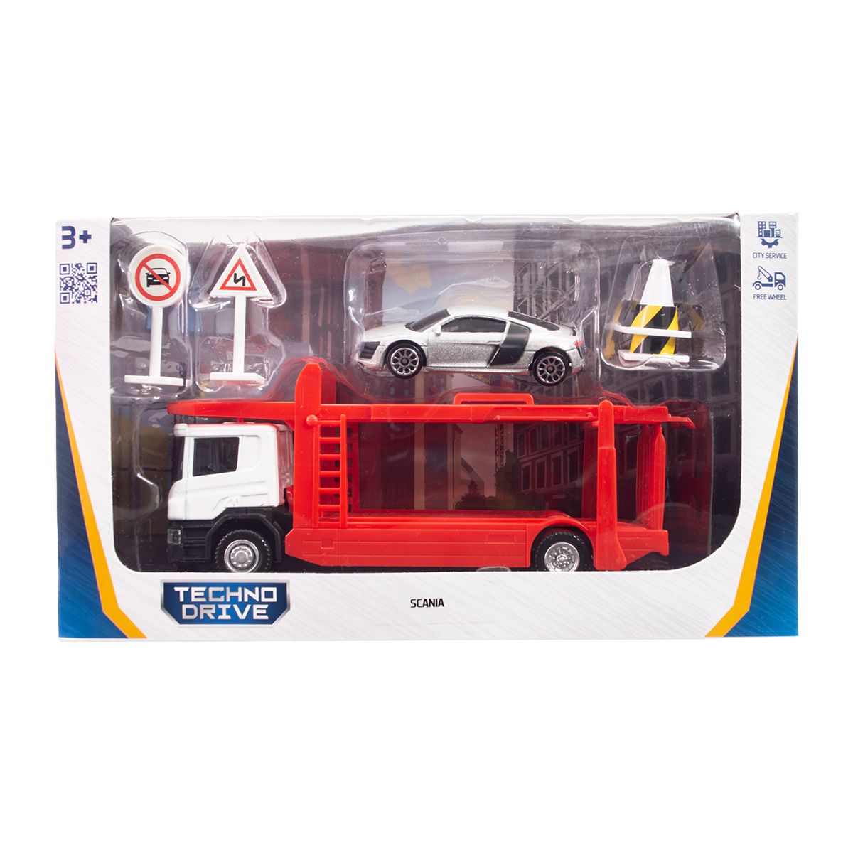 Ігровий набір – АВТОПЕРЕВІЗНИК SCANIA (автоперевізник, машина, аксес.)