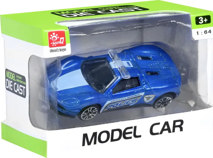 Колекційна моделька Same Toy Model Car Поліцейська машинка синя 1:64 (SQ80992-But-2)