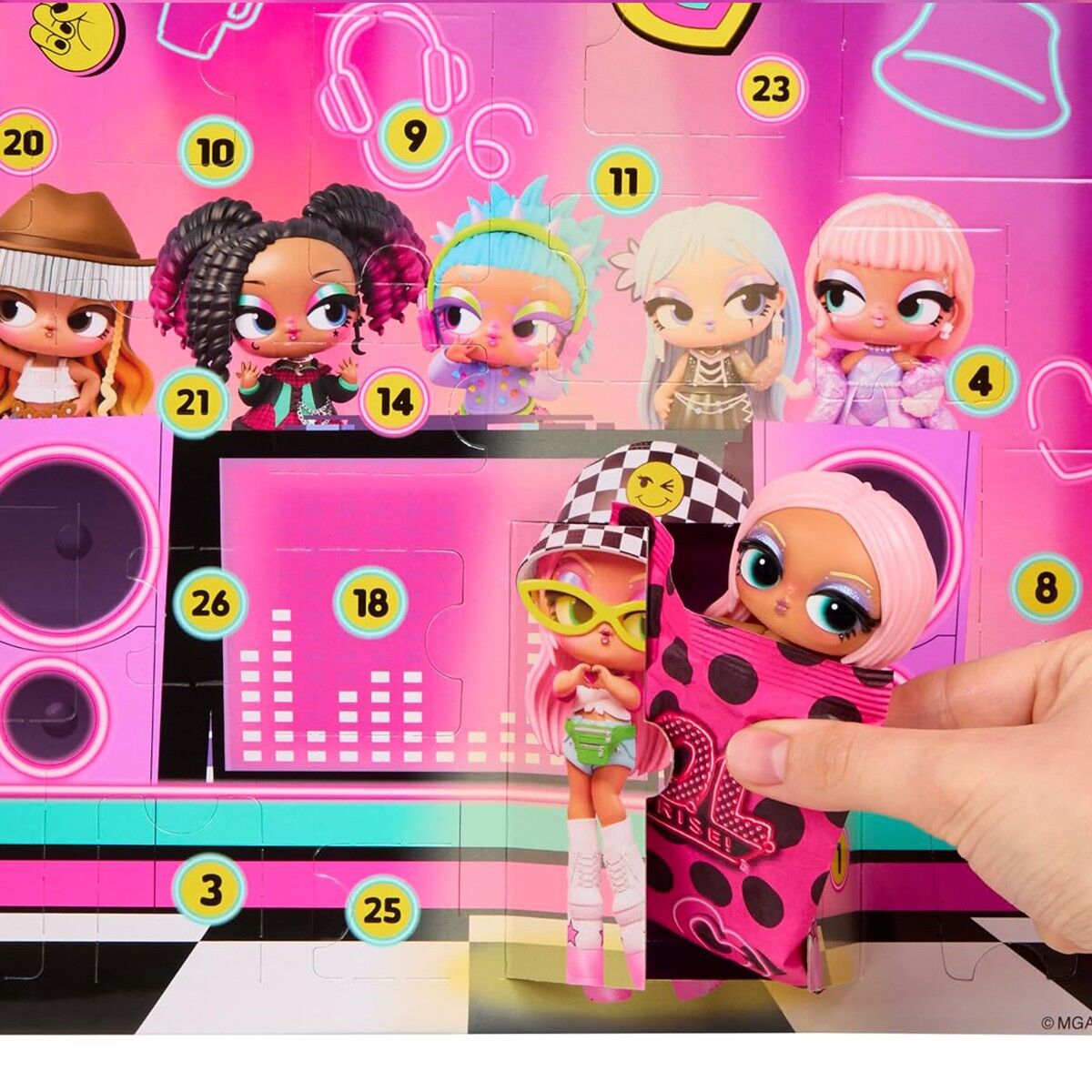 Ігровий набір з лялькою L.O.L. SURPRISE! серії "Music Festival" – АДВЕНТ-КАЛЕНДАР (25 сюрпризів)