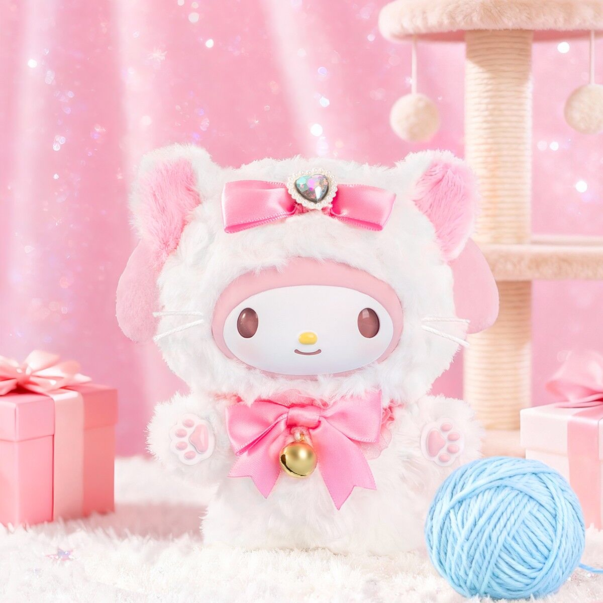 М’яка іграшка-сюрприз на кліпсі POP TOP SANRIO – МРІЯ З БАНТИКОМ
