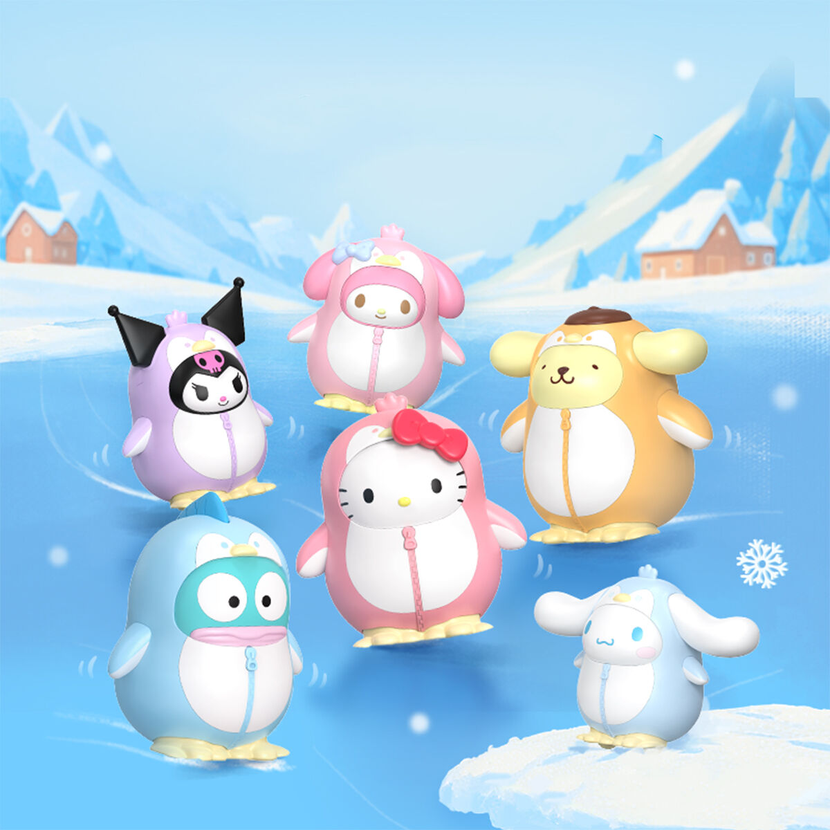 Механічна іграшка-сюрприз POP TOP SANRIO – БАЛ ПІНГВІНІВ (в ас.)