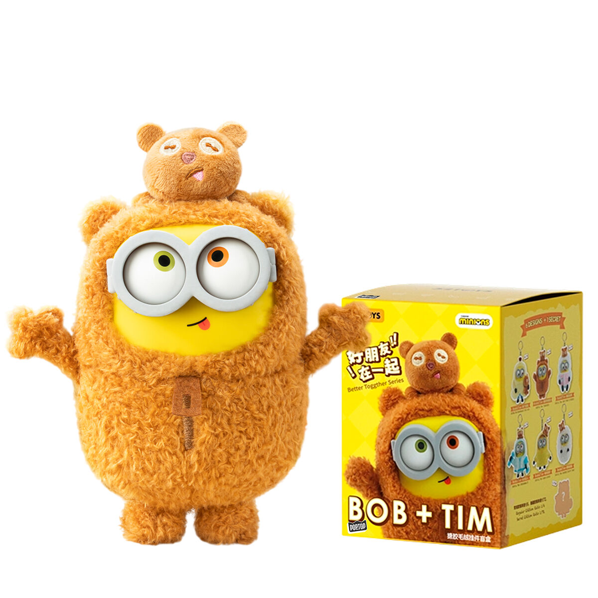 Колекційна м'яка іграшка з кільцем РOP TOP 52Toys серії "Bob & Tim" - ПОСІПАКИ (у дисп., в ас.)