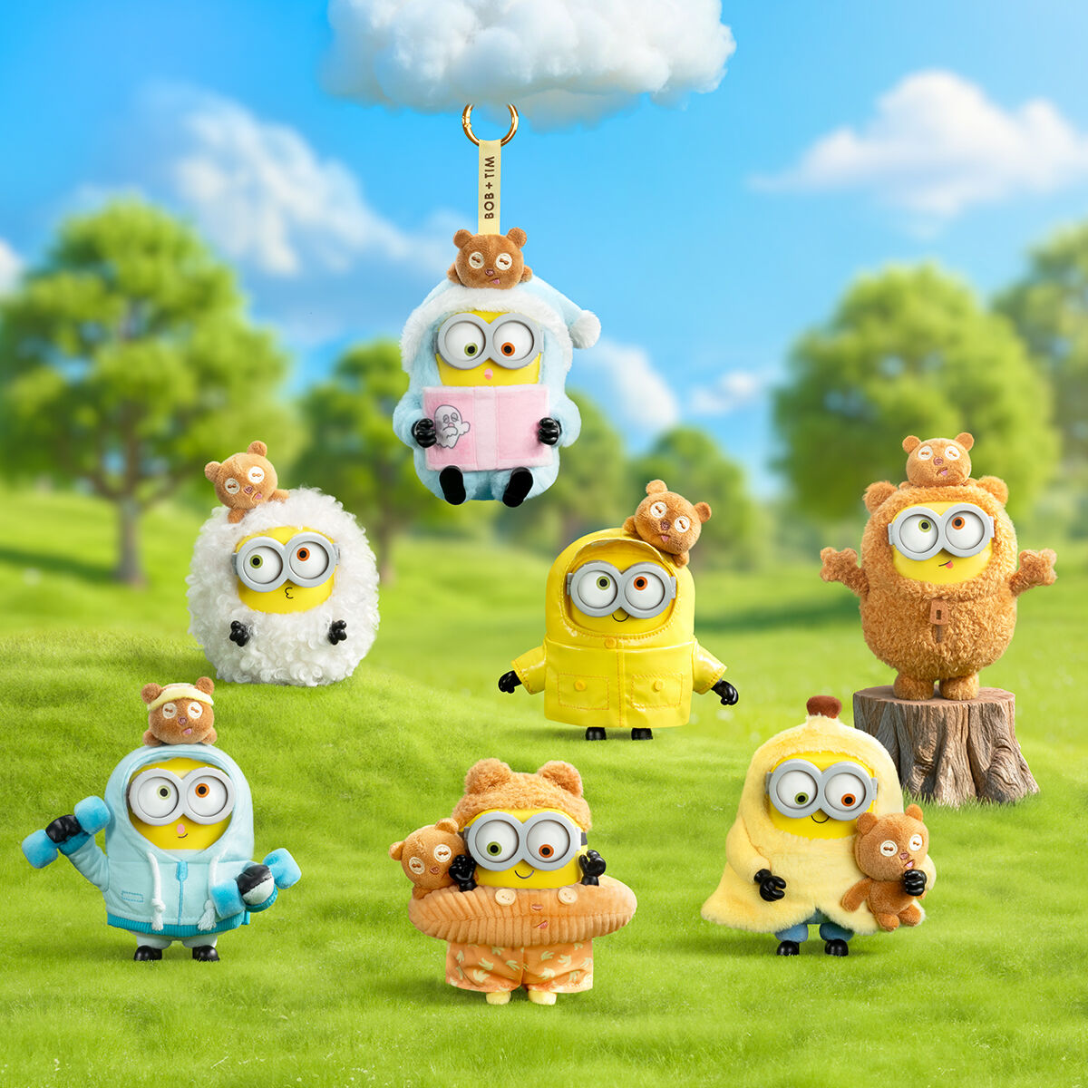 Колекційна м'яка іграшка з кільцем РOP TOP 52Toys серії "Bob & Tim" - ПОСІПАКИ (у дисп., в ас.)