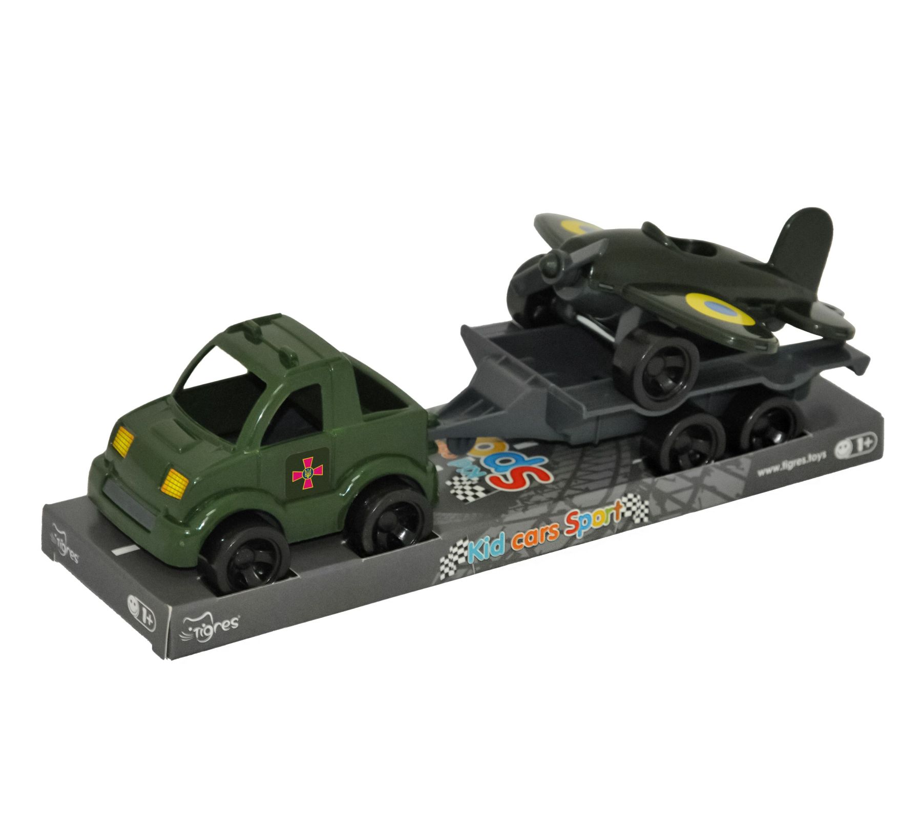 Набір авто "Kid cars" військовий 3 шт. на планшетці