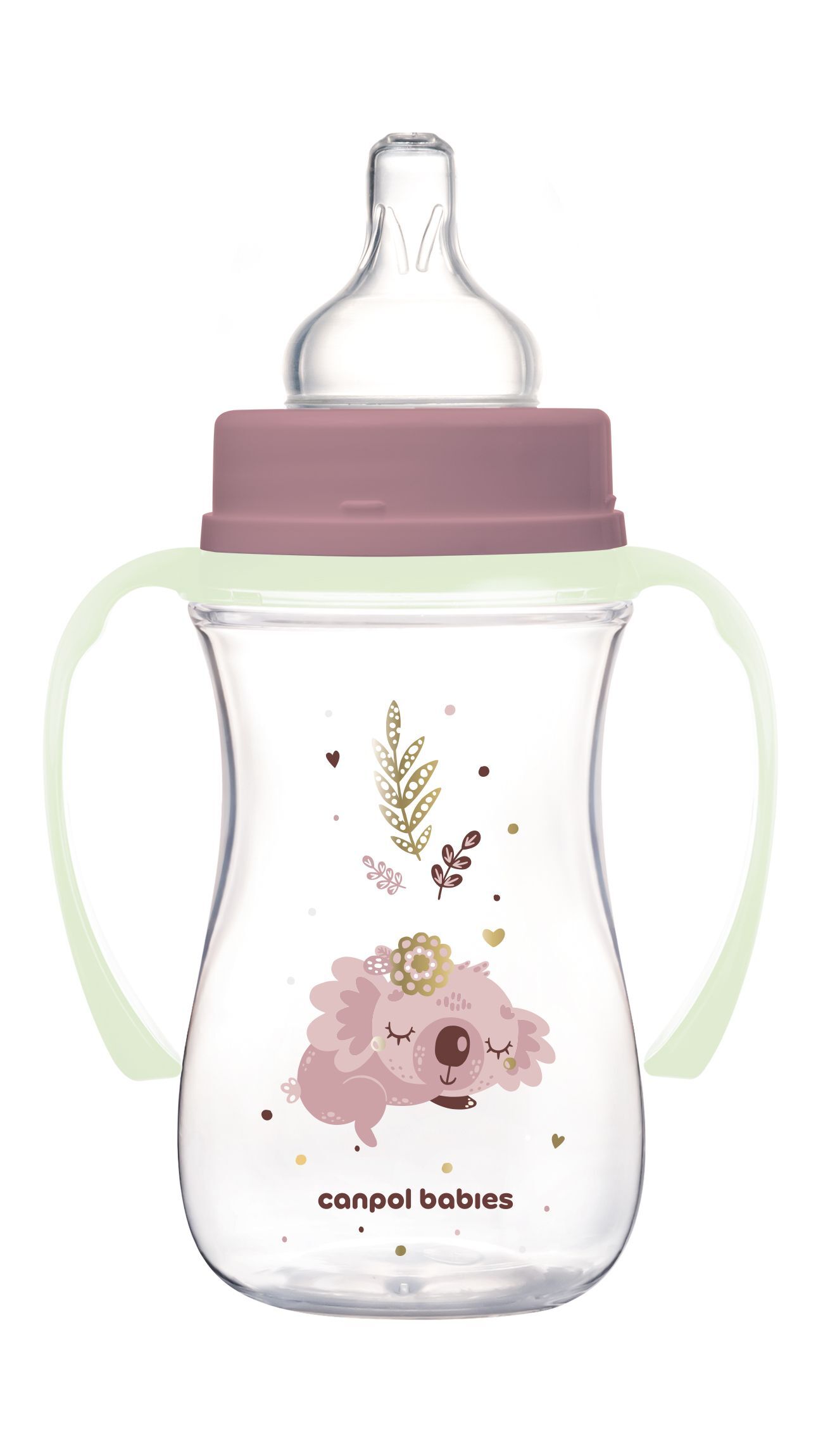 Canpol babies Пляшка антиколікова з широким отвором 240 мл Easystart Sleepy Koala - рожева