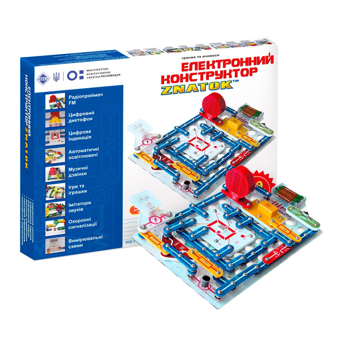 Набір для дослідів Znatok Електронний конструктор 999 схем (REW-K001)