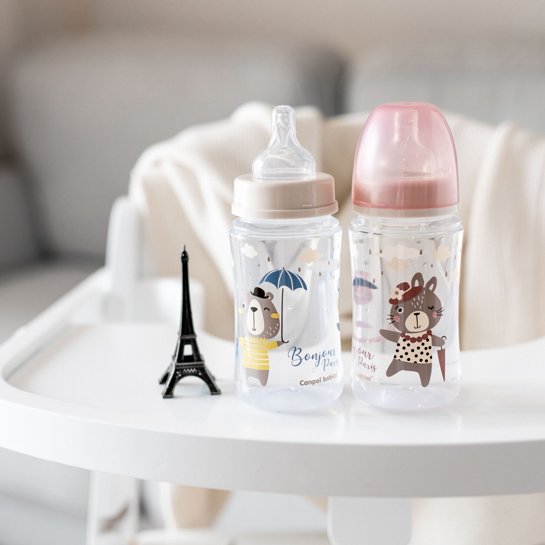 Canpol babies Пляшка антиколікова з широким отвором 240 мл PP Easystart Bonjour Paris