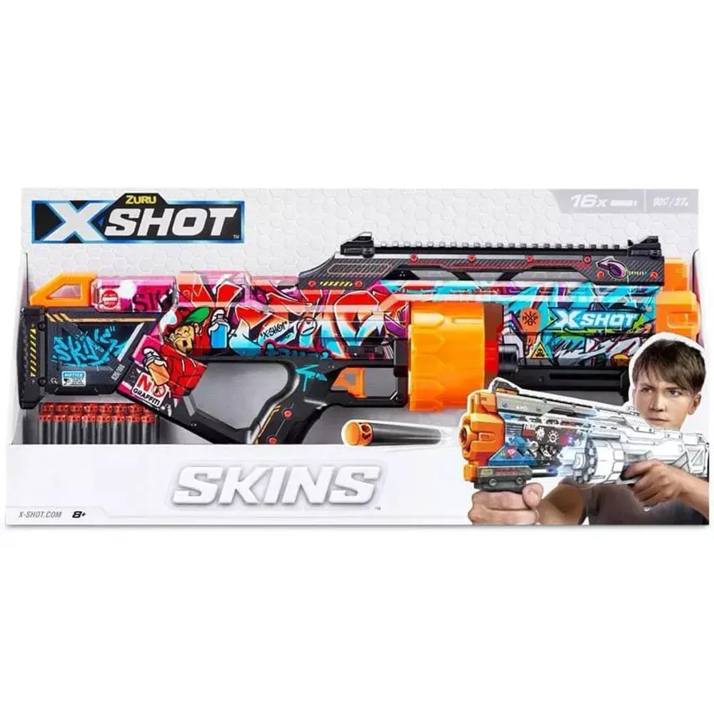 Швидкострільний бластер X-SHOT Skins Last Stand Graffiti (16 патронів) (36518B)