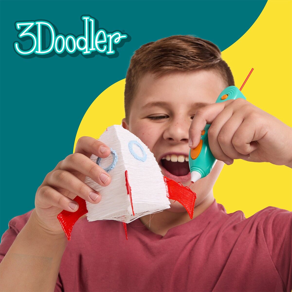 3D-ручка 3Doodler Start Plus для дитячої творчості - МЕГАКРЕАТИВ (147 стрижнів, 9 шаблонів)