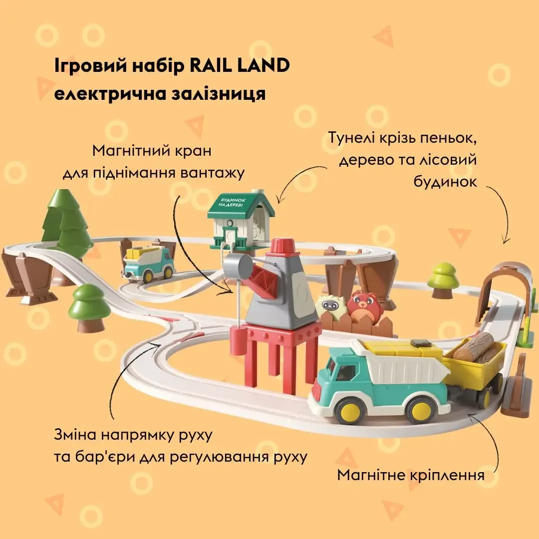 Ігровий набір OTAMANKO RAIL LAND електрична залізна дорога, 66 елементів (532.02.88)