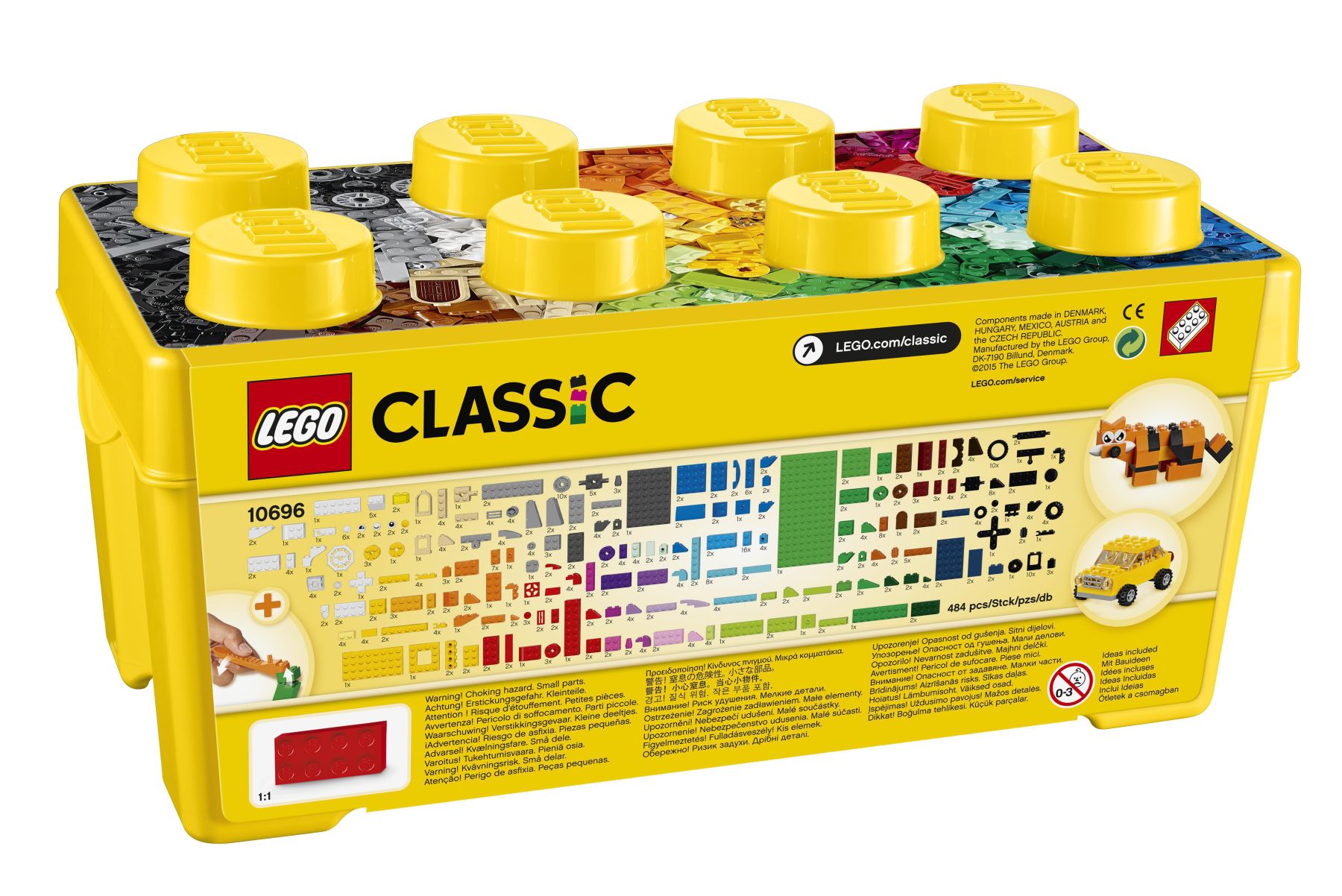10696 Коробка кубиків LEGO® для творчого конструювання, середнього розміру