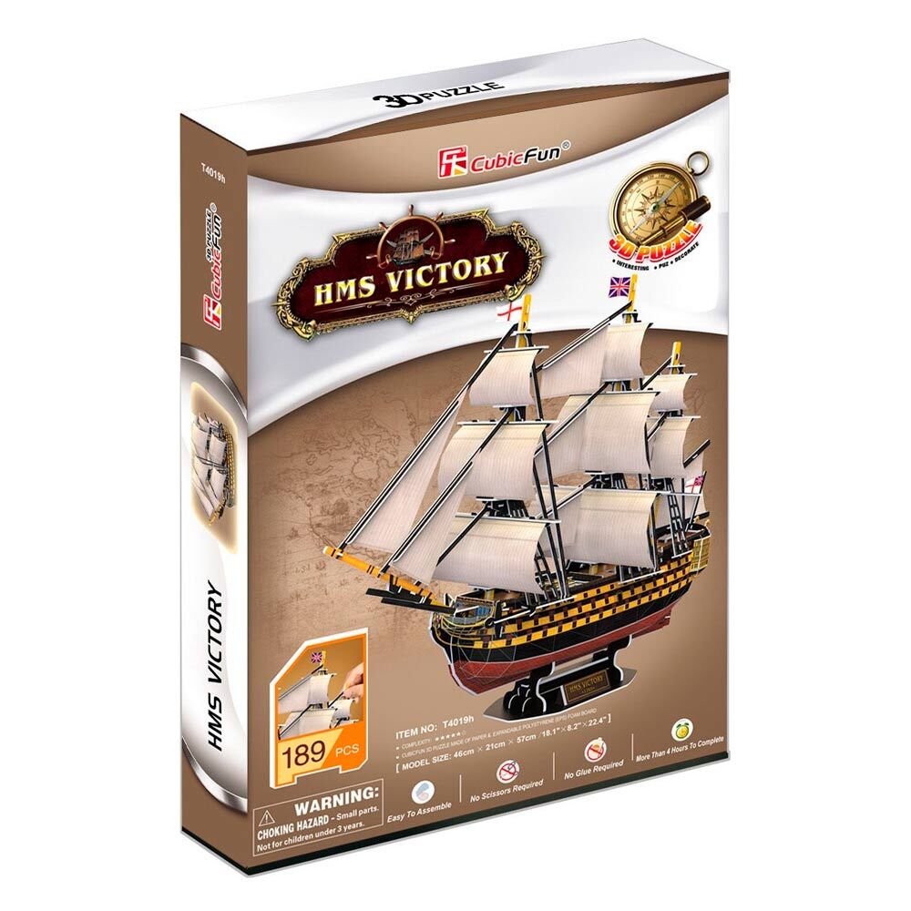 Тривимірна головоломка-конструктор CubicFun HMS Victory (T4019h)