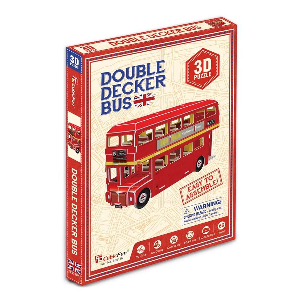 Тривимірна головоломка-конструктор CubicFun Автобус Double-Decker (S3018h)