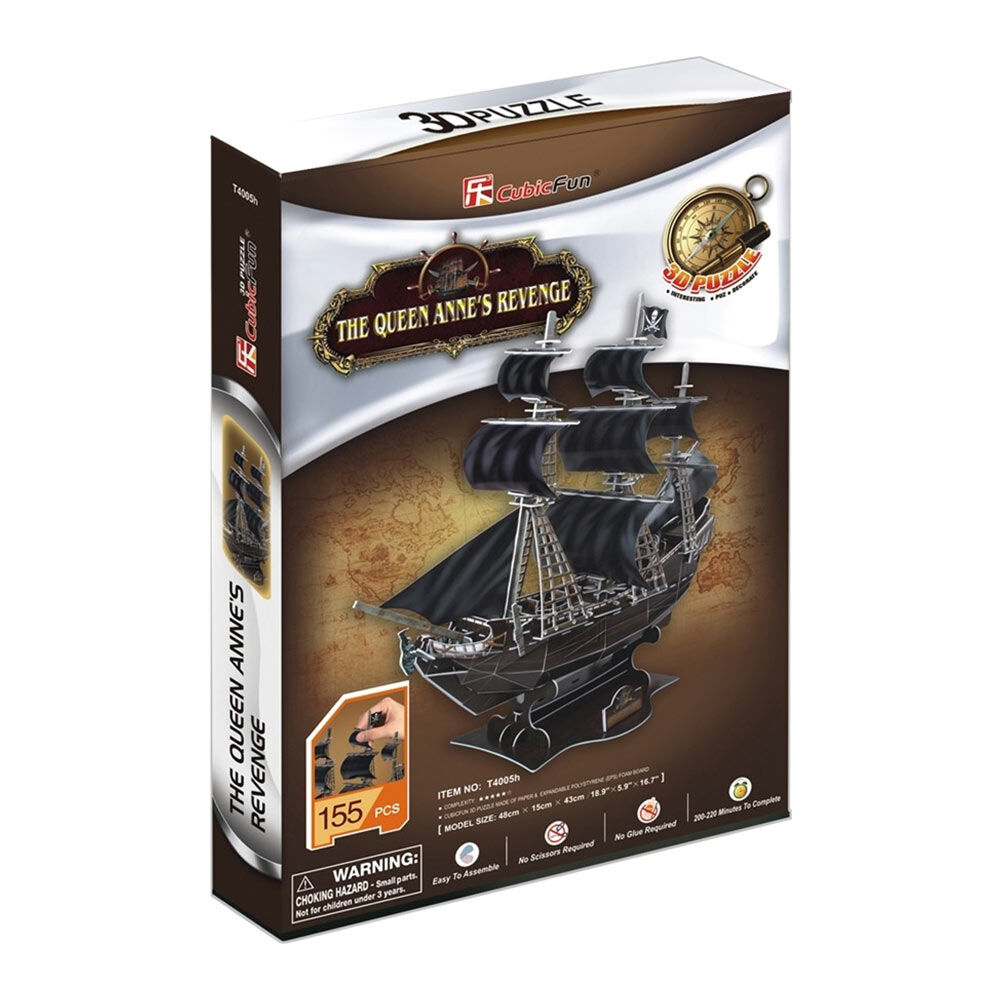 Тривимірний пазл Корабель Чорної Бороди Помста королеви Анни (T4005h)