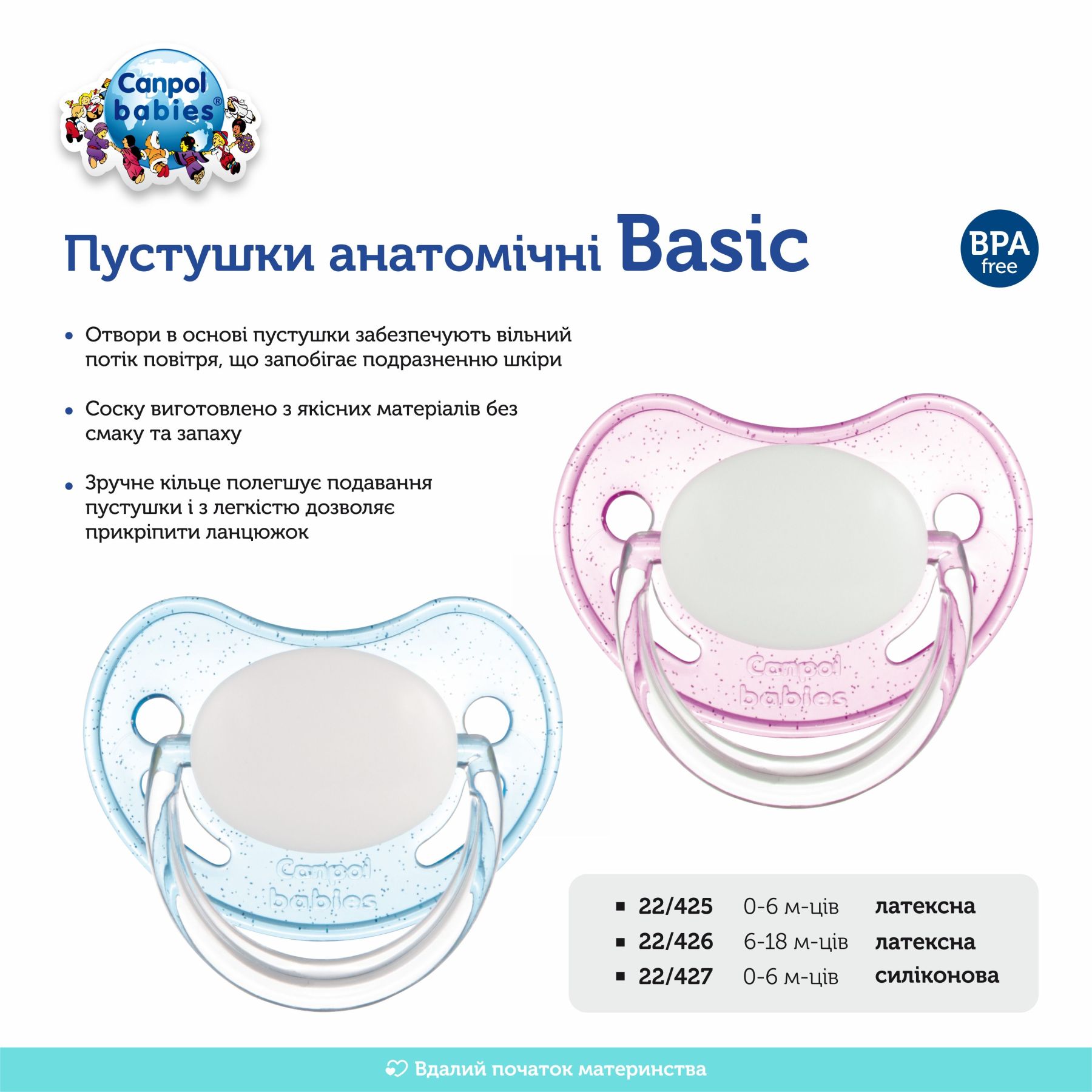 Canpol babies Пустушка латексна анатомічна 6-18 м-ців Basic