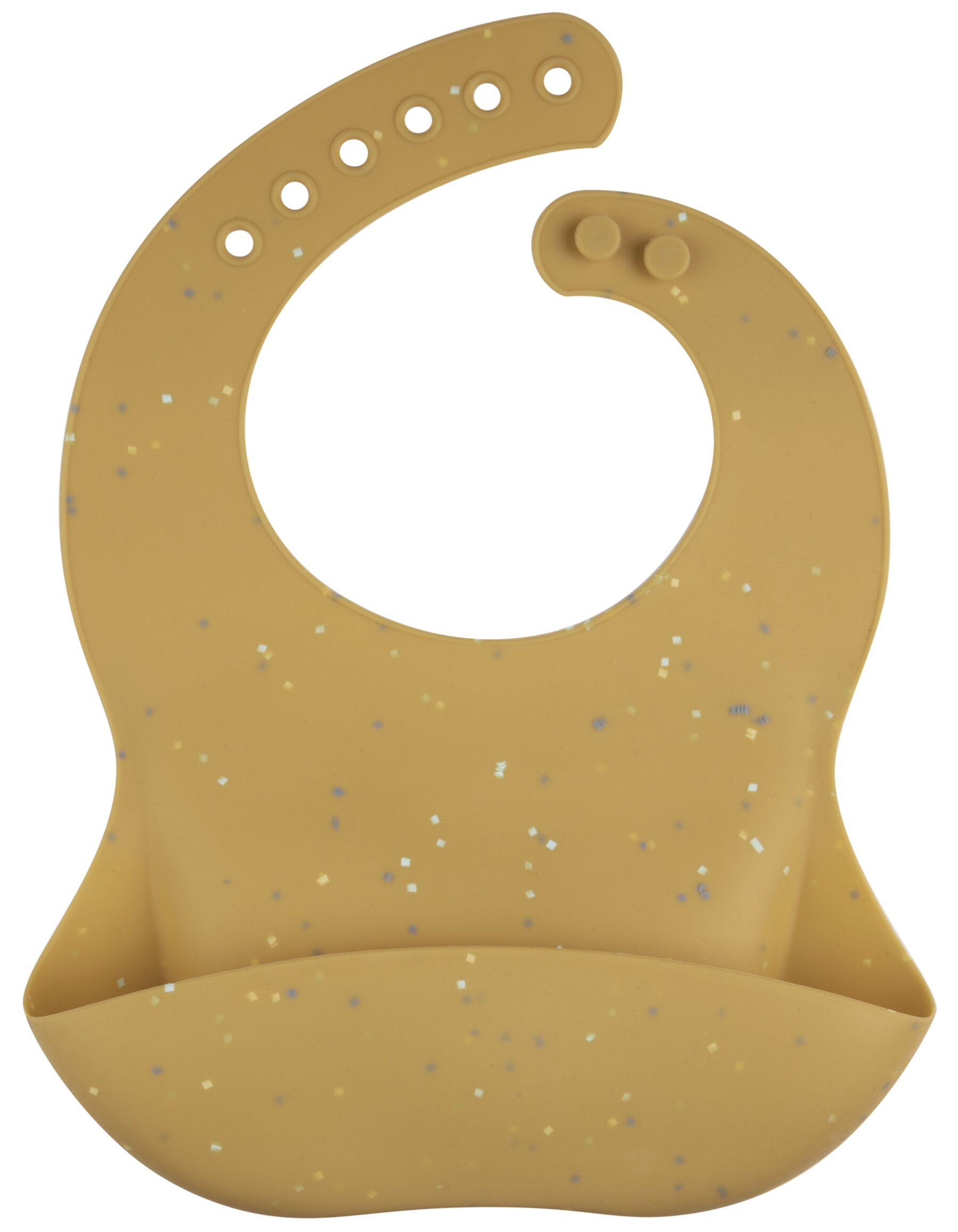 Canpol babies Слинявчик силіконовий з кишенькою DOTS - жовтий